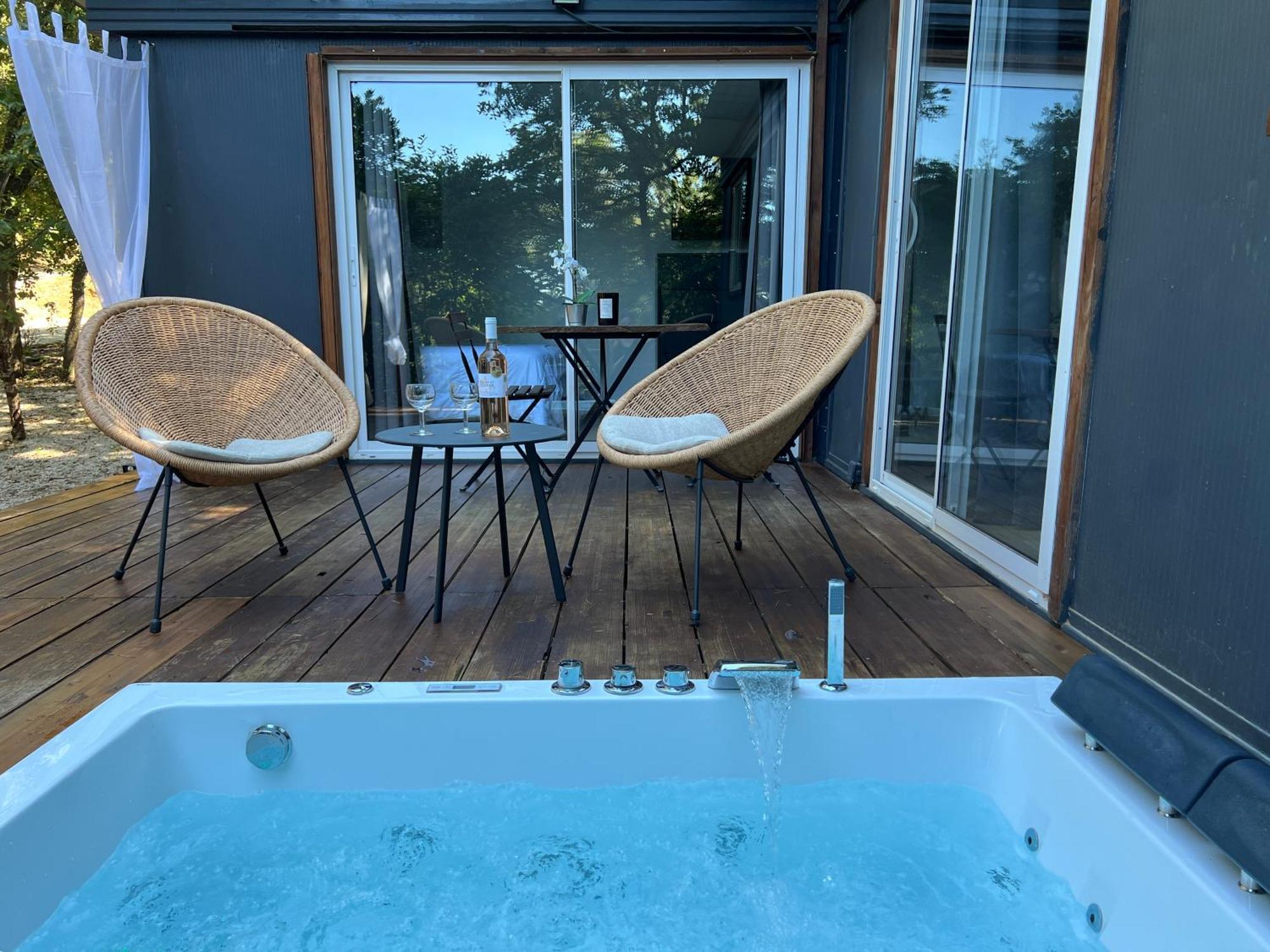 Superbe Cabane Jacuzzi Jardin Clim Wifi Parking 梅瑞尔 外观 照片